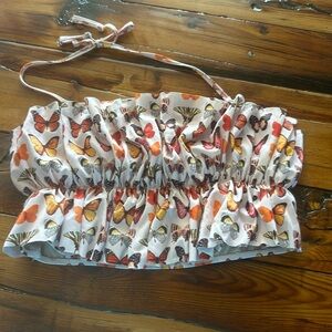 Kortni Jeane Butterfly Pink Oversized Ruffle Top